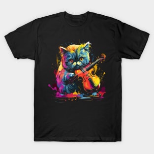 Exotic Shorthair Playing Violin T-Shirt